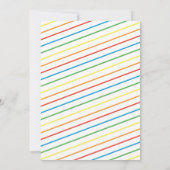 赤はっきりしたちゃんシャワー玩具レインボーリングや輪 招待状 (裏面)