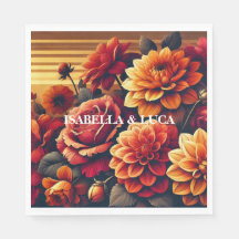 赤はっきりしたとオレンジの水色のフローラエレガント