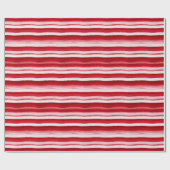 赤はっきりしたとピンクのギフトストライプのラップ ラッピングペーパー (フラット)
