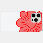 赤はっきりしたとピンクの抽象芸術フラワーデザインの電話ケース Case-Mate iPhoneケース (裏面 (横))