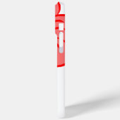 赤はっきりしたとピンクの抽象芸術フラワーデザインの電話ケース Case-Mate iPhoneケース (裏面 / 左)