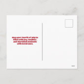 赤はっきりしたと海軍の愛国的なスターとストライプ シーズンポストカード (裏面)