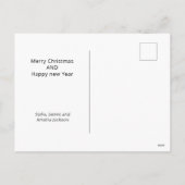 赤はっきりしたと白ミニマルの松 シーズンポストカード (裏面)