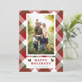 赤はっきりしたと緑の格子模様の写真 シーズンカード (スタンド正面)