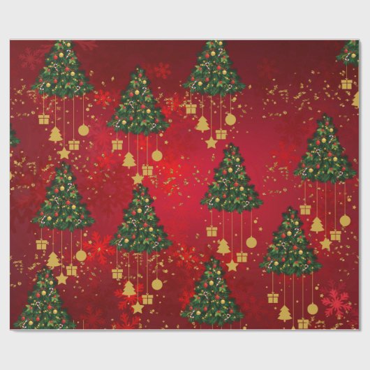 赤はっきりしたと金ゴールド ラッピングペーパー (フラット)