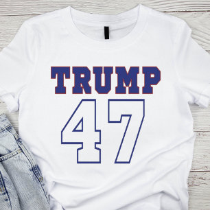 赤はっきりしたと青のトランプ47 Tシャツ
