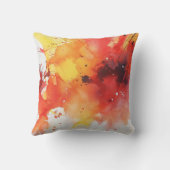 赤はっきりしたと黄色のスプラッシュピロー クッション (裏面)