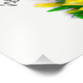 赤はっきりしたと黄色のチューリップhello春カスタム フォトプリント (角)