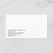 赤はっきりしたアクセント手書き文字 名刺 (裏面)