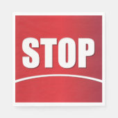 赤はっきりしたストップ記号 スタンダードランチョンナプキン (正面)