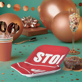 赤はっきりしたストップ記号 ペーパープレート