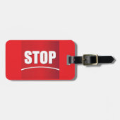 赤はっきりしたストップ記号 ラゲッジタグ (正面横)