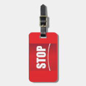 赤はっきりしたストップ記号 ラゲッジタグ (正面縦)