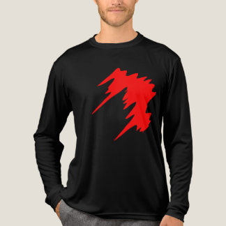 赤はっきりしたスラッシュTシャツ – Edgy Streetwear D トライブレンドTシャツ