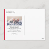 赤はっきりしたタイポグラフィハッピーニューイヤー写真 シーズンポストカード (裏面)