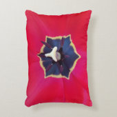 赤はっきりしたチューリップ花マクロ自然写真 アクセントクッション (正面(垂直))