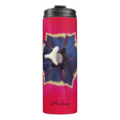 赤はっきりしたチューリップ花マクロ自然写真 タンブラー (正面)