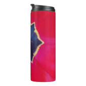 赤はっきりしたチューリップ花マクロ自然写真 タンブラー (回転右)