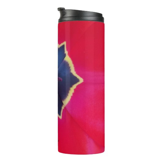 赤はっきりしたチューリップ花マクロ自然写真 タンブラー (回転右)