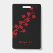 赤はっきりしたフローラ バッジ (裏面)