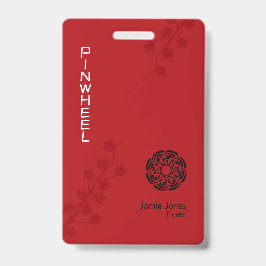 赤はっきりしたフローラ バッジ