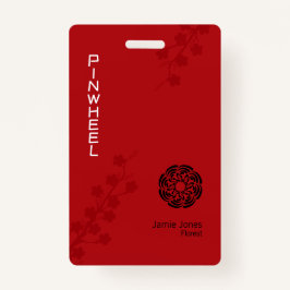 赤はっきりしたフローラ バッジ