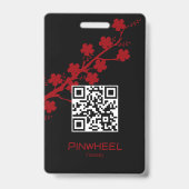 赤はっきりしたフローラ バッジ (裏面)