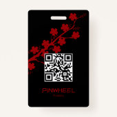 赤はっきりしたフローラ バッジ (裏面)