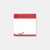 赤はっきりしたフローラ ポストイット (正面)