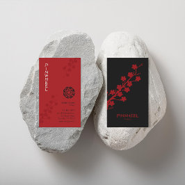 赤はっきりしたフローラ 名刺