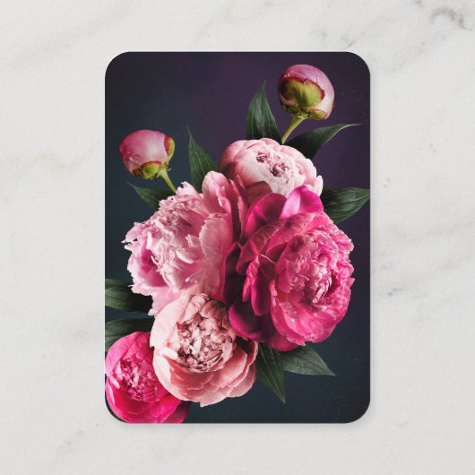 赤はっきりしたフローラQRコード結婚式RSVP プレイスカード (裏面)