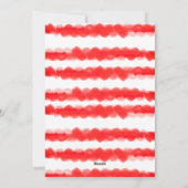 赤はっきりしたモダンフェスティバルの写真フレーム シーズンカード (裏面)