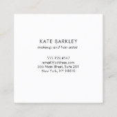 赤はっきりしたモダン色彩の鮮やか抽象芸術 スクエア名刺 (裏面)