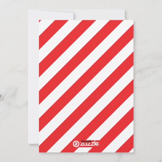 赤はっきりしたリボンクリスマスカード シーズンカード (裏面)