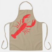赤はっきりしたロブスター エプロン (正面)