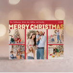 赤はっきりした五モダン写真メリークリスマス金ゴールド 箔シーズンカード<br><div class="desc">このクリスマスの季節に暖かい願いを送ユニークる赤いはっきりした5写真メリーのクリスマスの金ゴールドフォイルのホリデーカード。そのシンプルデザインとミニマルな金ゴールドホイルにボホインスパイアー要素を備えている。12祝月のフェスティバル精神、このデザインはすべての大事な行事に陽気でおもしろいのtouchをもたらす。金ゴールドの季節の色やクリエイティブの言葉は、この冬に友達や家族の間で幸せや応援を広める完璧な方法だ！</div>