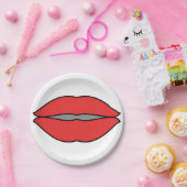 赤はっきりした唇アポップ・アートのート ペーパープレート (パーティー)