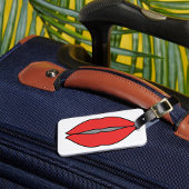 赤はっきりした唇アポップ・アートのート ラゲッジタグ