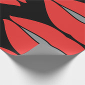 赤はっきりした唇アポップ・アートのート ラッピングペーパー