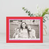 赤はっきりした枠バレンタインのフラットフォトカード シーズンカード (スタンド正面)