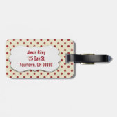 赤はっきりした水玉模様 ラゲッジタグ (裏面横)