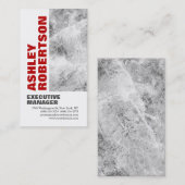 赤はっきりした灰色ホワイトモダンプロフェッショナルミニマル 名刺 (正面/裏面)