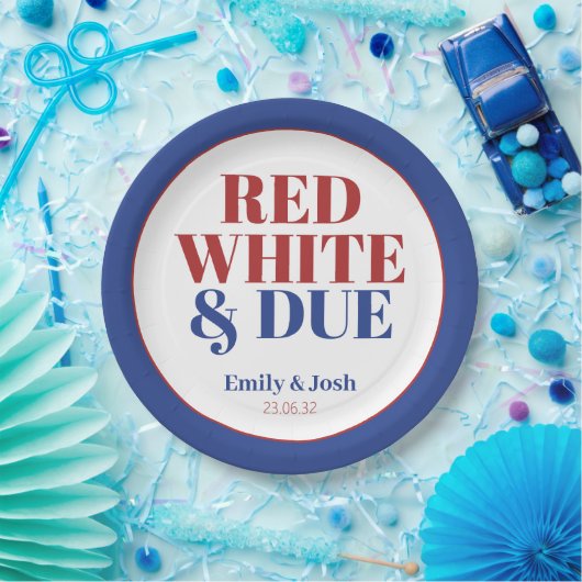 赤はっきりした白と7月4日USA赤ちゃんシャワー ペーパープレート (パーティー)