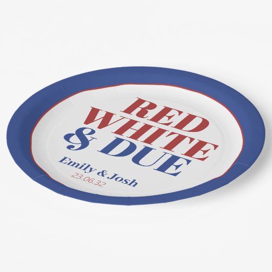 赤はっきりした白と7月4日USA赤ちゃんシャワー ペーパープレート (アングル)