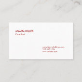 赤はっきりした白水牛の格子模様モノグラム 名刺 (裏面)