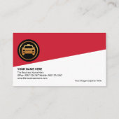 赤はっきりした素晴らしタクシトライアングル 名刺 (裏面)