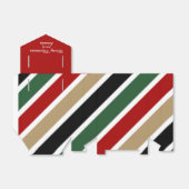赤はっきりした緑のストライプクリスマス フェイバーボックス (折り畳みなし)