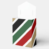 赤はっきりした緑のストライプクリスマス フェイバーボックス (オープン)