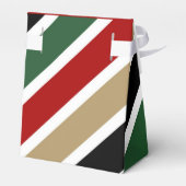 赤はっきりした緑のストライプクリスマス フェイバーボックス (裏面サイド)