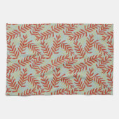 赤はっきりした葉柄キッチンタオル キッチンタオル (横)